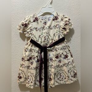 New Luli & me  red matching set  Floral Infant Dress 12 M